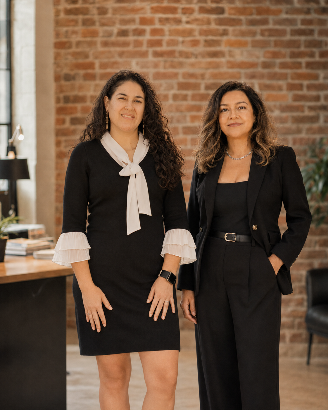 Nathalie and Brenda standing together